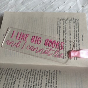 Bookmark I like big books and I cannot lie - customisable colours vinyl and ribbon. Perfect gift for an enthusiastic reader