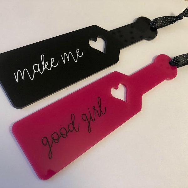 Paddle Smutmark. Bookmark - good girl, make me, stfuattdlagg, daddy's slut - customisable romance reader adult swear