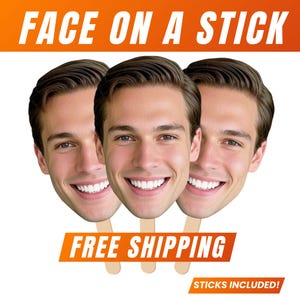 Faccia su un bastone, teste personalizzate su un bastone, decorazioni per feste di addio al nubilato, viso con testa grande, decorazioni per compleanni, testa grassa, accessorio per foto di addio al nubilato