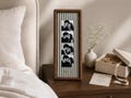 Couple Photo Strip Frame, Custom Photo Booth Picture Frame, Striped Fabric Gold Foil Print, Anniversary Gift for Couples, Wedding Keepsake product logo