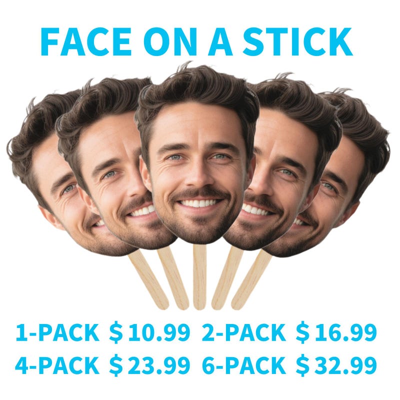 Face on a Stick Etsy