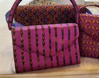 Handcrafted silk handbag