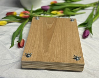 Flower Press | Oak Veneered Plywood 18mm | Book Press | Flower Drying | Simple | Elegant