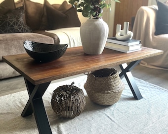 Iroko Coffee Table | Hardwood | Solid Wood | Living Room | Home Decor | Wooden | Dark Wood |