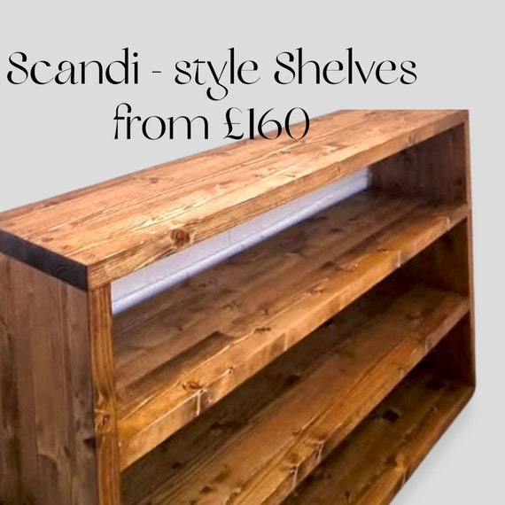 Wooden Open Shelving Unit Etsy