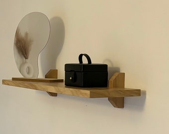 Oak Plywood Shelf | 18mm | Floating | With Brackets | Japandi | Feature | Display | Minimalist