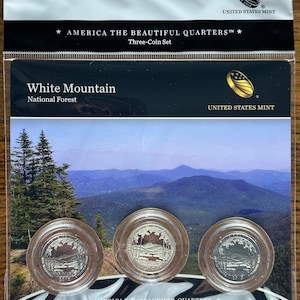 2013 White Mountain National Forest Quarter PDS ATB US Mint Sealed 3 Coin Set