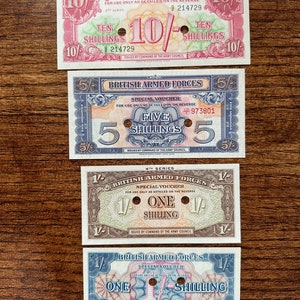 1950&#39;s British Armed Forces Special Vouchers Set For British Service Canteens Only
