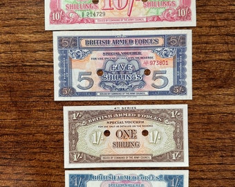 British Armed Forces One Shilling 1946 1st Series Special Voucher