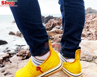 Moroccan Berber Slipper Traditional Babouche Leather Handmade For Men, babouches, Amazigh leather loafers, High Quality