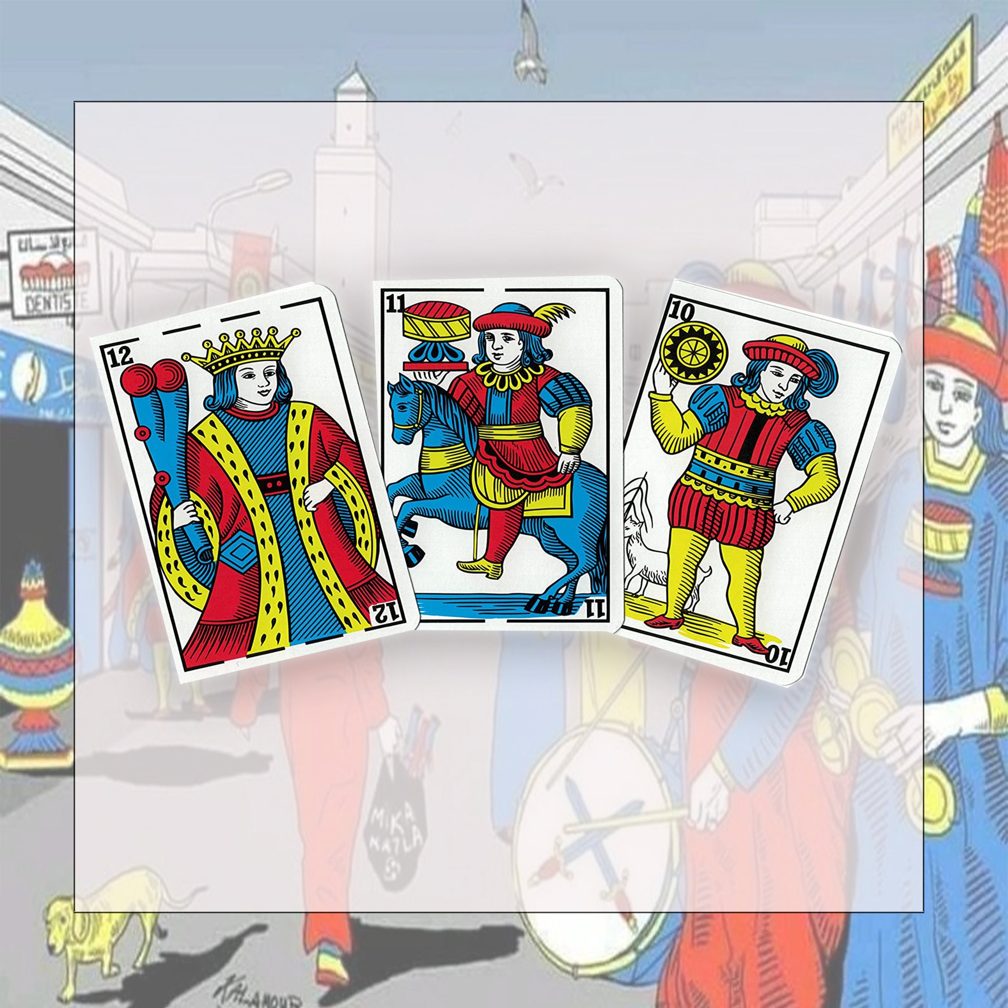 Original Morocco Playing CARDS 40 Cartes Karta Moroccan Jeu Etsy