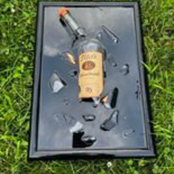Resin Broken Bottle Art Etsy