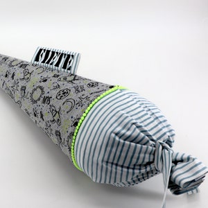 Personalized fabric school cone | Spacedream | with name | for girls and boys