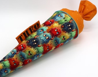 Personalized fabric school cone - Monster