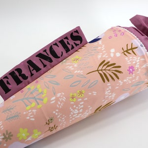 Cartable personnalisé en tissu | Fleurs Rico | avec nom | Filles Garçons