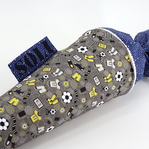 Cartable personnalisé en tissu | Cône de sucre | avec nom | football