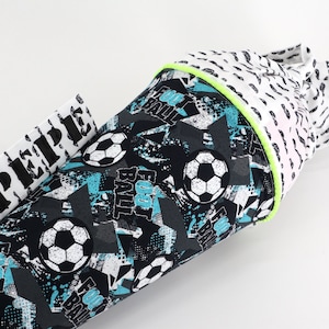 Cartable personnalisé en tissu | Cône de sucre | avec nom | football
