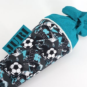 Cartable personnalisé en tissu | Cône de sucre | avec nom | football