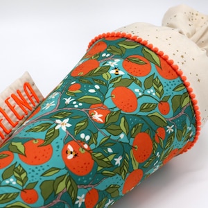 Cône scolaire en tissu personnalisé | cornet de sucre | avec nom | oranges