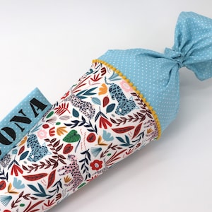 Cartable personnalisé en tissu | Cône de sucre | jungle | avec nom | Filles Garçons