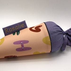 Cartable personnalisé en tissu | Cône de sucre | avec nom | Monstre ABC