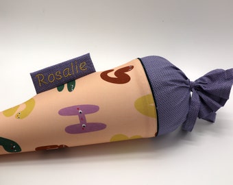 Personalized fabric school cone | Candy cone | with name | Monster ABC