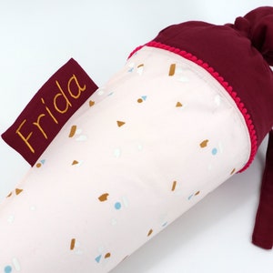 Cartable personnalisé en tissu | Cône de sucre | Résumé | avec nom | Filles Garçons