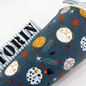 Cartable personnalisé en tissu | Espace | avec nom | Filles Garçons