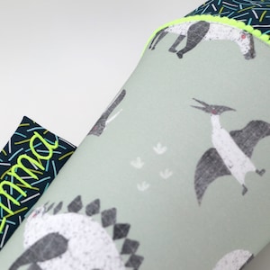 Cartable personnalisé en tissu | Cône de sucre | avec nom | Dinosaures