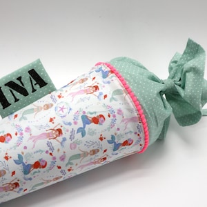 Cartable personnalisé en tissu | Cône de sucre | avec nom | Sirènes