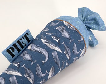 Personalized fabric school cone | Candy cone | with name | Whale Deep Dive