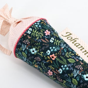 Cartable personnalisé en tissu | Cône de sucre | avec nom | Jardin d'herbes aromatiques