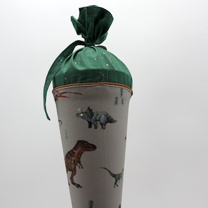 Cartable personnalisé en tissu | Cône de sucre | avec nom | Dinosaures