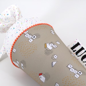Cartable personnalisé en tissu | Cône de sucre | ABC | avec nom | Filles Garçons
