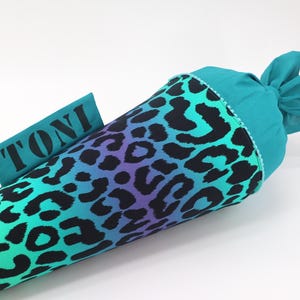 Cône d'école en tissu personnalisé avec nom - Blue Leo