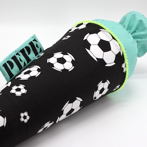 Personalisierte Schultüte aus Stoff | Zuckertüte | Fußball | mit Namen