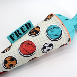 Cartable personnalisé en tissu | Ballorama | avec nom | Filles Garçons