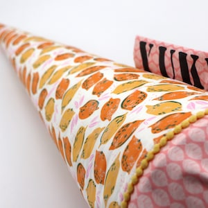 Cartable personnalisé en tissu | Cône de sucre | avec nom | citron