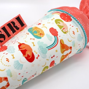 Cartable personnalisé en tissu | Cône de sucre | oh ouf ! | avec nom | Filles Garçons