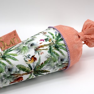 Cornet d'école en tissu personnalisé - Jungle