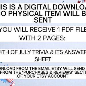Printable USA Trivia Game | Independence Day Trivia Printable | 4th of ...