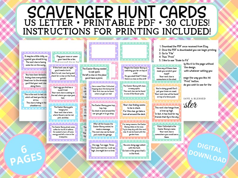 Outdoor Easter Scavenger Hunt丨Easter Scavenger Hunt Clues丨Easter Scavenger Hunt Riddles丨Eater Egg Treasure Hunt Clues image 3