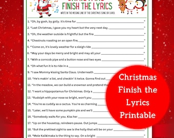 Christmas Finish the Lyrics Game | Christmas Song Game | Christmas Song Trivia Quiz | Christmas Music Trivia | Christmas Party Game