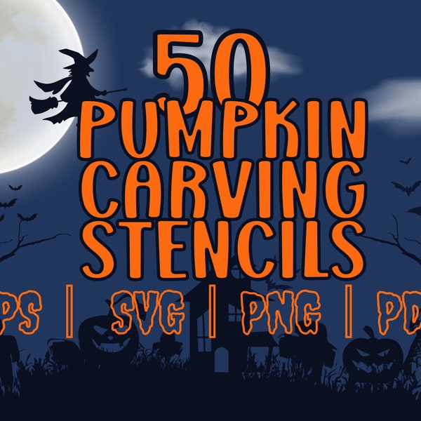 Pumpkin Carving Stencils丨Halloween Pumpkin Carving Patterns丨Printable Pumpkin Carving Faces丨Pumpkin Face Stencils