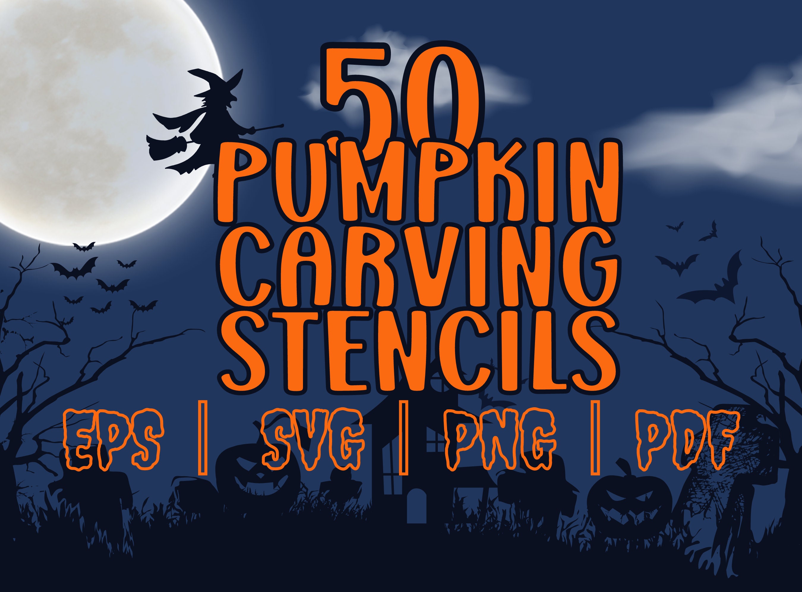 Pumpkin Carving Stencils丨halloween Pumpkin Carving Patterns丨printable ...