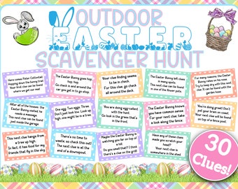 Outdoor Easter Scavenger Hunt丨Easter Scavenger Hunt Clues丨Easter Scavenger Hunt Riddles丨Eater Egg Treasure Hunt Clues