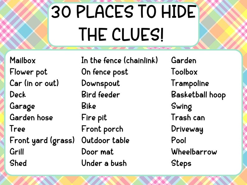 Outdoor Easter Scavenger Hunt丨Easter Scavenger Hunt Clues丨Easter Scavenger Hunt Riddles丨Eater Egg Treasure Hunt Clues image 4