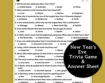 New Years Eve Trivia丨New Years Trivia Game丨New Years Eve Game丨New Years Eve Party Games丨Family Game for New Years