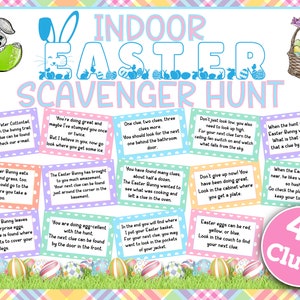 Indoor Easter Scavenger Hunt丨Easter Egg Hunt Clues丨Easter Treasure Hunt Riddles丨Easter Egg Treasure Hunt Clues