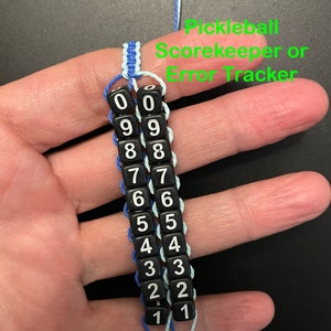 Custom Pickleball Scorekeeper - NO charm, 6mm black beads, unisex size